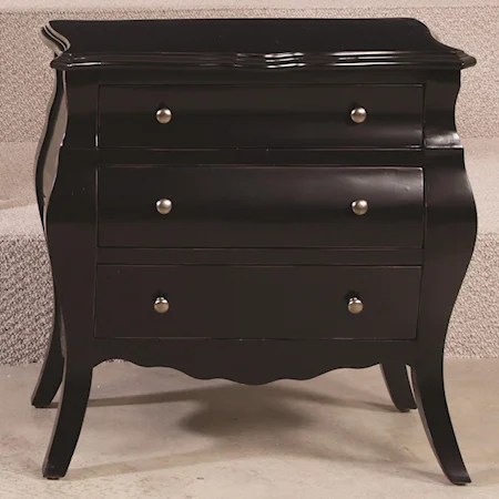 Black 3 Drawer Chest